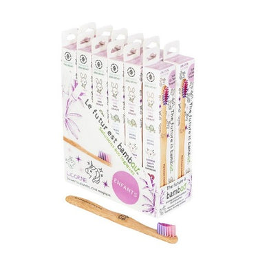 The Future Is Bamboo, Unicorn Kids Bamboo Toothbrush, 1 Unit (12 Count)