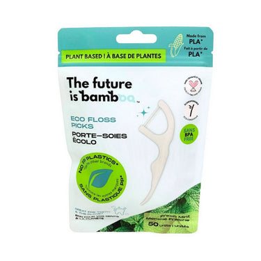The Future Is Bamboo, Eco Floss Picks Fresh Mint, 50 Count (6 Each)
