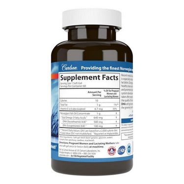 Carlson, Mothers DHA, 500 Mg, 60 Softgels