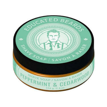 Educated Beards, Peppermint And Cedarwood Shave Soap, 114 Grams