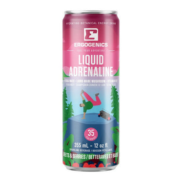 Ergogenics Nutrition, Liquid Adrenaline Beet And Berries Hydrating Drink, 355 Ml (12 Count)