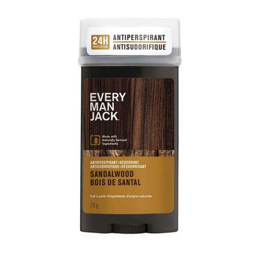 Every Man Jack, Antiperspirant And Deodorant Sandalwood, 73 Grams