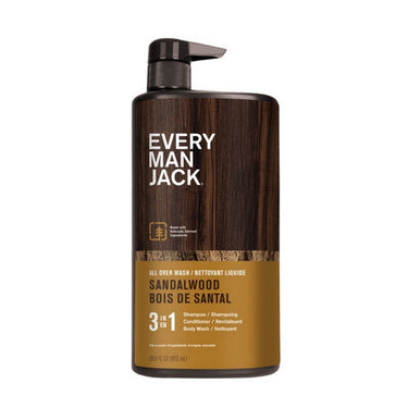 Every Man Jack, 3 In 1 All Over Wash Sandalwood, 852 Ml