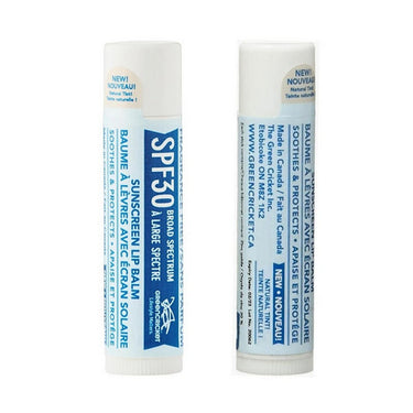 Green Cricket, SPF 30 Unscented Lip Balm Tube, 4 Grams