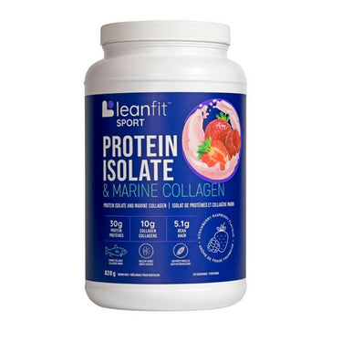 LeanFit, Protein Isolate And Marine Collagen Strawberry Raspberry, 828 Grams