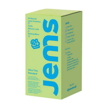 Jems For All, Natural Latex Condoms, 24 Packets