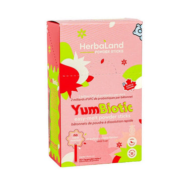 Herbaland, Yum Biotic Strawberry Shake, 2 Grams (30 Count)