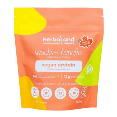 Herbaland, Tropical Fruit Protein Gummies, 240 Grams (6 Count)
