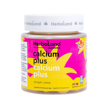 Herbaland, Calcium Plus Gummies, 60 Count
