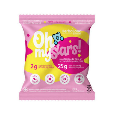 Herbaland, Oh My Bears Pink Lemonade Gummies, 150 Grams (12 Count)