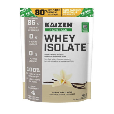 Kaizen Naturals, Whey Isolate Vanilla Bean, 840 Grams