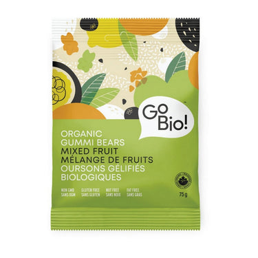 GoBio!, Organic Fruit Gummi Bears, 75 Grams (10 Count)