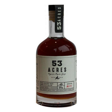 53 Acres Maple Sweeteners, Organic Maple Syrup Golden, 375 Ml