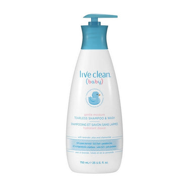 Live Clean, Baby Shampoo And Body Wash Gentle, 750 Ml