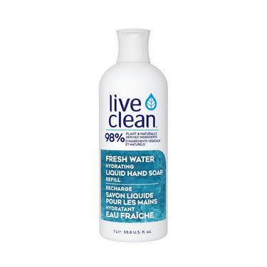 Live Clean, Fresh Water Hydrating Liquid Hand Soap Refill, 1 Liter