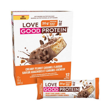 Love Good Fats, Peanut Caramel Protein Bar, 55 Grams (12 Count)
