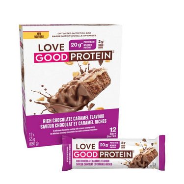 Love Good Fats, Chocolate Caramel Protein Bar, 55 Grams (12 Count)
