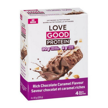 Love Good Fats, Chocolate Caramel Protein Bar, 4 Pack