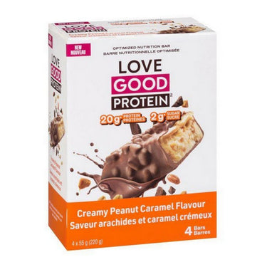 Love Good Fats, Peanut Caramel Protein Bar, 4 Pack