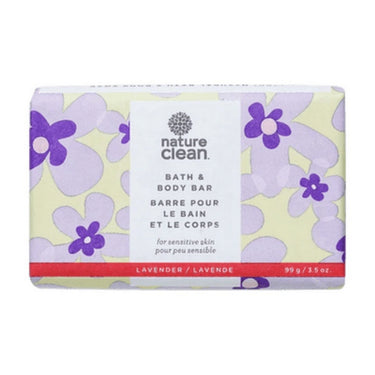 Nature Clean, Bath And Body Bar Lavender, 99 Grams
