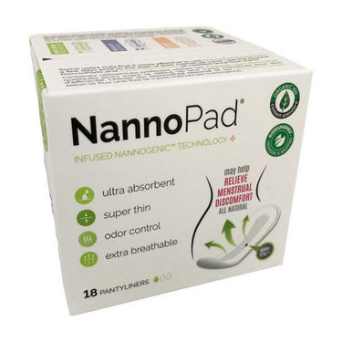 Nannopad, Organic Cotton Panty Liners, 18 Count