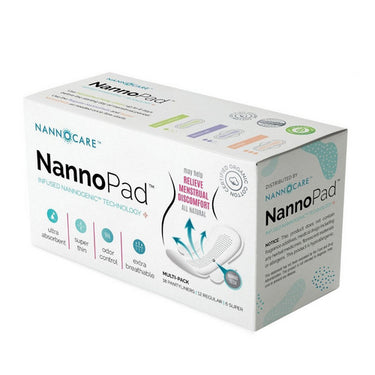 Nannopad, Natural Organic Multipack Menstrual Pads, 36 Count