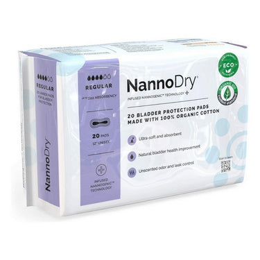 Nannopad, Nanno Dry Regular Incontinence Pads, 20 Count