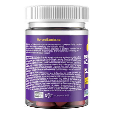 Natural Stacks, Sleep Magnesium Gummies, 30 Count