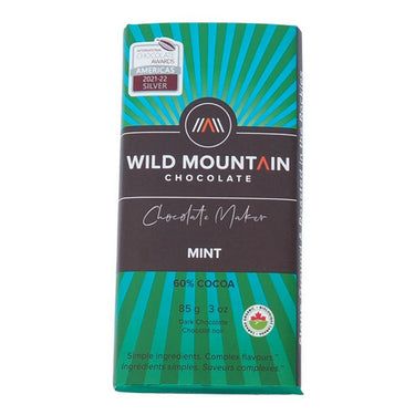 Mint Dark Chocolate 85 Grams (12 Count) by Wild Mountain Chocolate