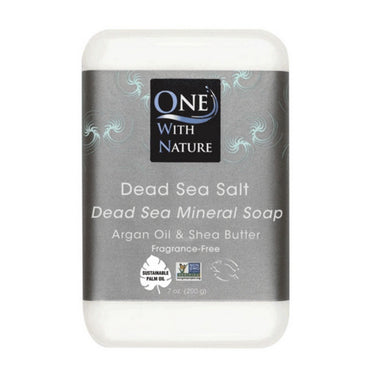 One with Nature, Dead Sea Salt Bar Soap, 200 Grams (6 Count)