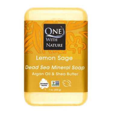 One with Nature, Lemon Sage Bar Soap, 200 Grams (6 Count)