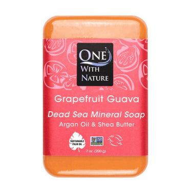 One with Nature, Grapefruit Guava Bar Soap, 200 Grams (6 Count)