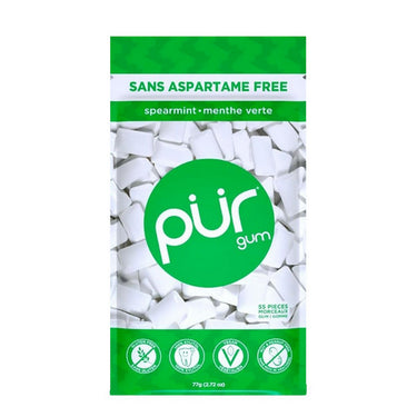 Pur Gum, Spearmint Chewing Gum, 55 Pieces (12 Count)
