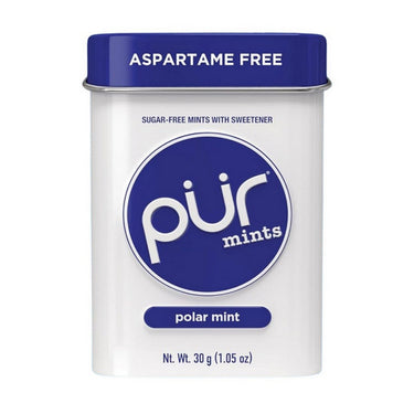 Pur Gum, Mints Polar Mint Tin, 30 Grams (12 Count)