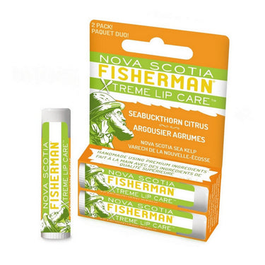 Nova Scotia Fisherman, Seabuckthorn Citrus Lip Balm Duo Pack, 2 Pack
