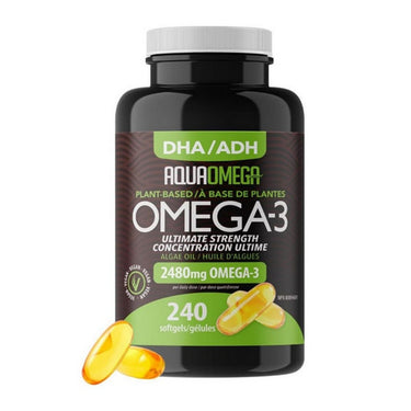 AquaOmega, DHA Omega 3 Algae Oil, 2480 Mg, 240 Softgels