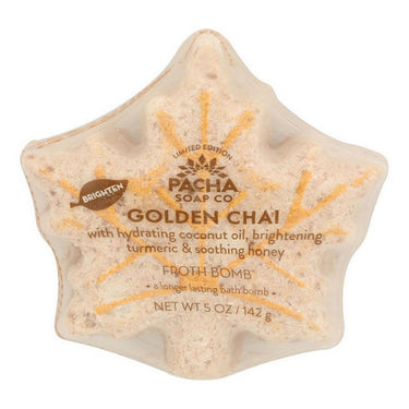 Pacha Soap, Froth Bomb Golden Chai, 2 Pack