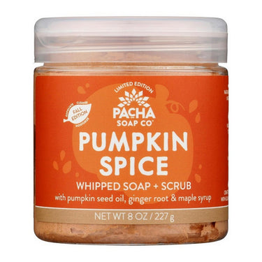 Pacha Soap, Whipped Soap And Scrub Pumpkin Spice, 227 Grams