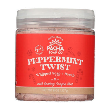 Pacha Soap, Whipped Soap And Scrub Peppermint, 227 Grams