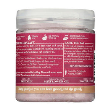 Pacha Soap, Whipped Soap And Scrub Spiced Pomegranate, 227 Grams