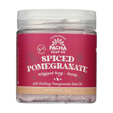 Pacha Soap, Whipped Soap And Scrub Spiced Pomegranate, 227 Grams