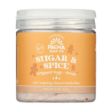 Pacha Soap, Whipped Soap Scrub Sugar And Spice, 227 Grams