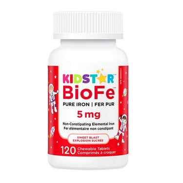 Biofe Pure Iron Chewable Tablets 120 Count by Kidstar Nutrients