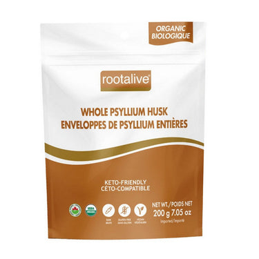Rootalive Inc., Organic Whole Psyllium Husk, 200 Grams