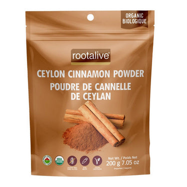 Rootalive Inc., Organic Ceylon Cinnamon Powder, 200 Grams