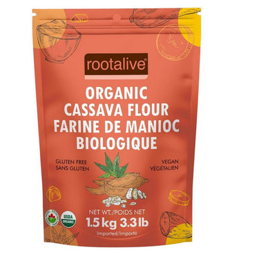 Rootalive Inc., Organic Cassava Flour, 1.5 Kg
