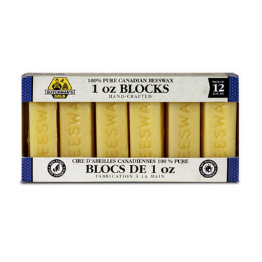 Dutchmans Gold Inc., Canadian Beeswax Blocks, 1 Oz (12 Pack)