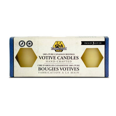 Dutchmans Gold Inc., Beeswax Candles Votive, 3 Pack