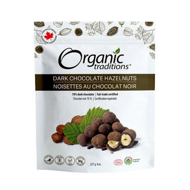 Organic Traditions, Organic Dark Chocolate Hazelnuts, 227 Grams