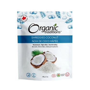 Organic Traditions, Organic Shredded Coconut, 190 Grams